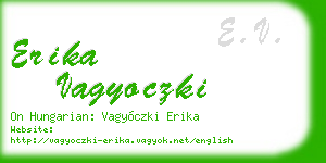 erika vagyoczki business card